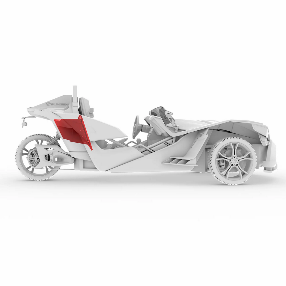 DS18 10" Ported Subwoofer Enclosure - Fits 2015-up Polaris Slingshot