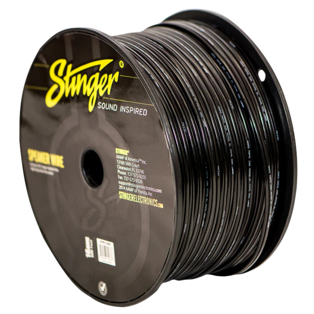 Stinger SPW516BK 16 Gauge 100% Pure OFC Copper Speaker Wire - 500 Foot Roll