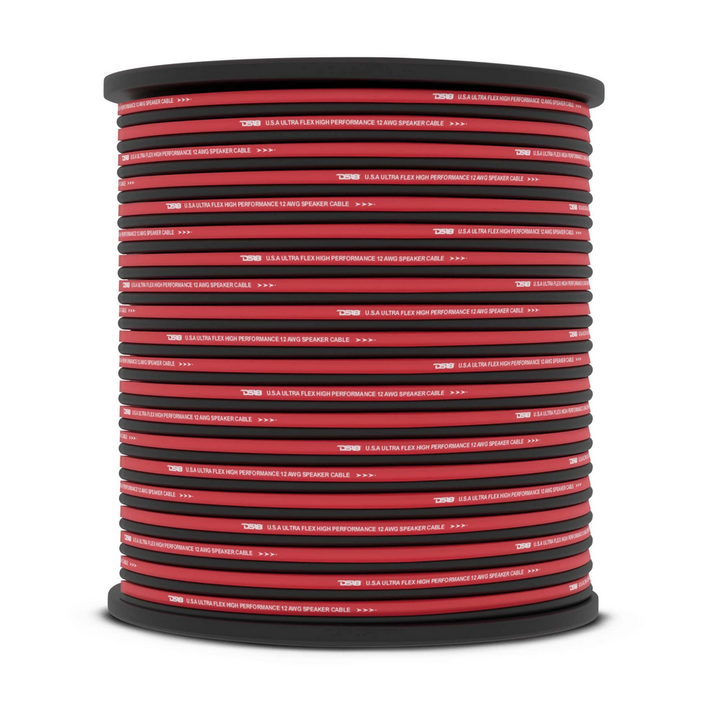 DS18 SW-12GA-500RB Cable de altavoz de aluminio revestido de cobre calibre 12 - Rollo de 500 pies