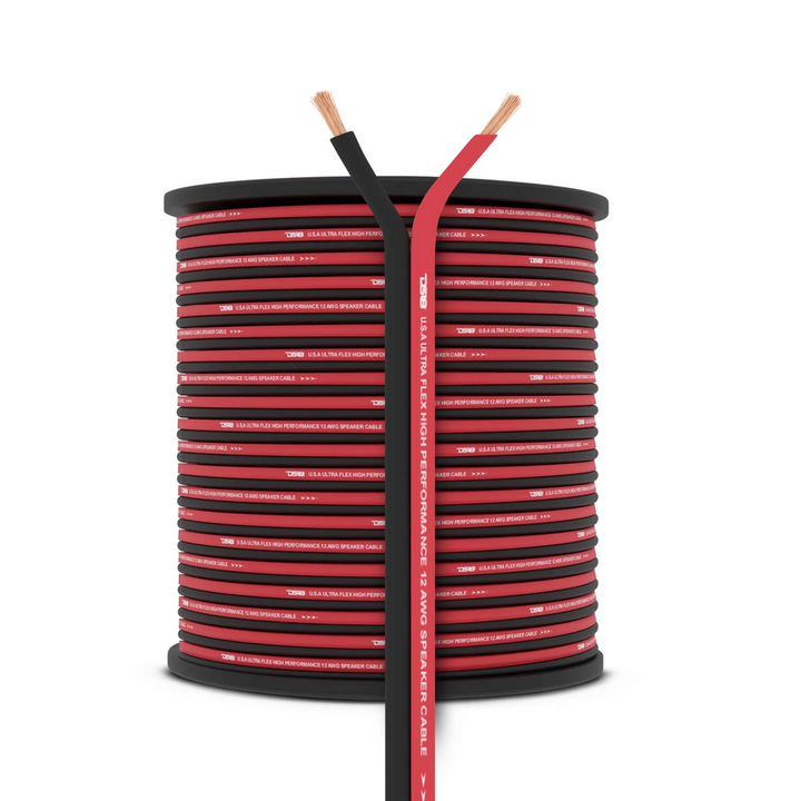 DS18 SW-12GA-500RB Cable de altavoz de aluminio revestido de cobre calibre 12 - Rollo de 500 pies