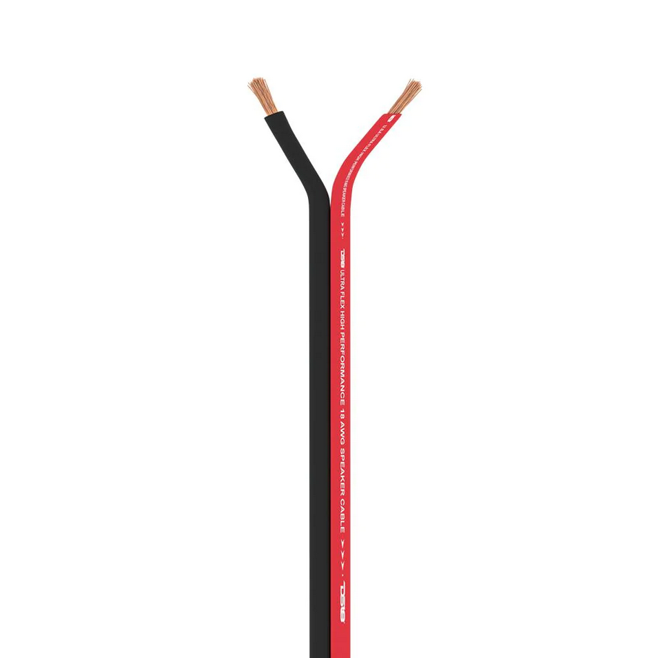 DS18 SW-18GA-1000RB Cable de altavoz de aluminio revestido de cobre calibre 18 - Rollo de 1000 pies