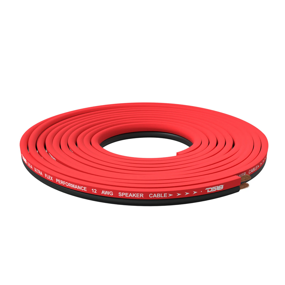 DS18 SW-OFC12GA-250RB Cable de altavoz de cobre 100 % libre de oxígeno, calibre 12, rollo de 250 pies