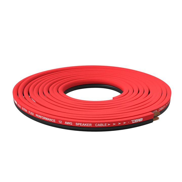 DS18 SW-OFC12GA-250RB Cable de altavoz de cobre 100 % libre de oxígeno, calibre 12, rollo de 250 pies