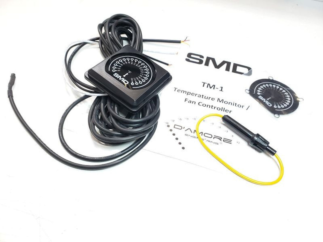 Sensor de temperatura SMD TM-1 con medidor y salida de ventilador programable de 3 velocidades y 5 amperios máx.