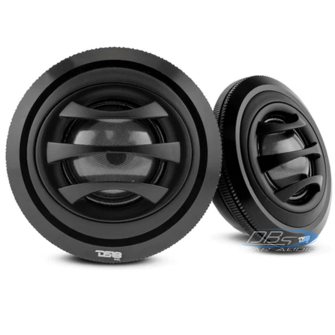 Tweeters de cúpula de seda de neodimio DS18 TW2.5 de 2,5" con cuerpo de aluminio y bobina móvil de seda de 1" - 50 vatios Rms 4 ohmios