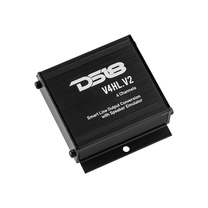 DS18 V4HL.V2 Convertidor de salida de línea de 4 canales con emulador de altavoz y salida de encendido remoto