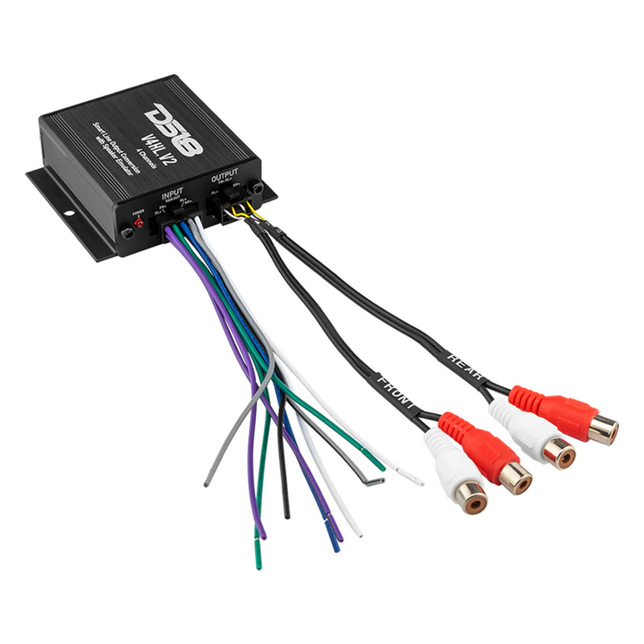 DS18 V4HL.V2 Convertidor de salida de línea de 4 canales con emulador de altavoz y salida de encendido remoto