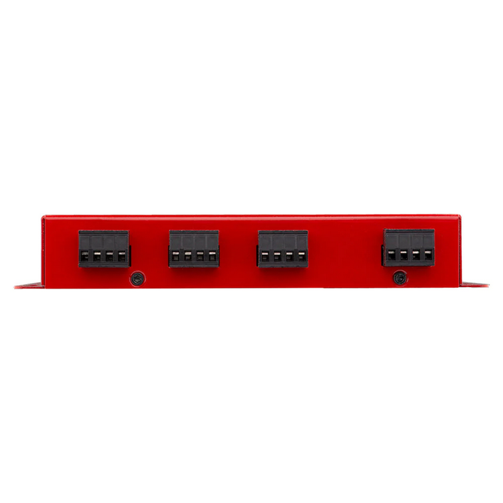 Convertidor de salida de línea DS18 V6HLPRO de 6 canales con detección de señal, encendido remoto, luces LED de clip y perilla de control de graves