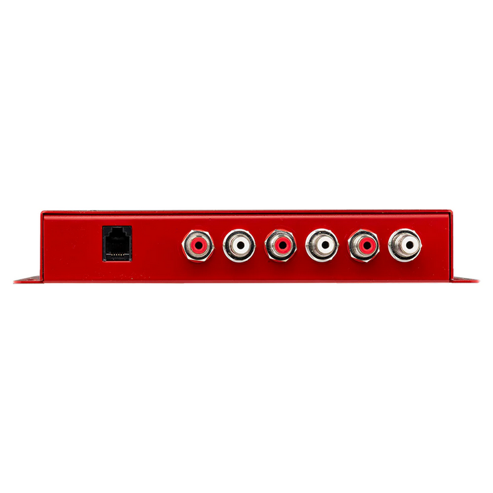 Convertidor de salida de línea DS18 V6HLPRO de 6 canales con detección de señal, encendido remoto, luces LED de clip y perilla de control de graves