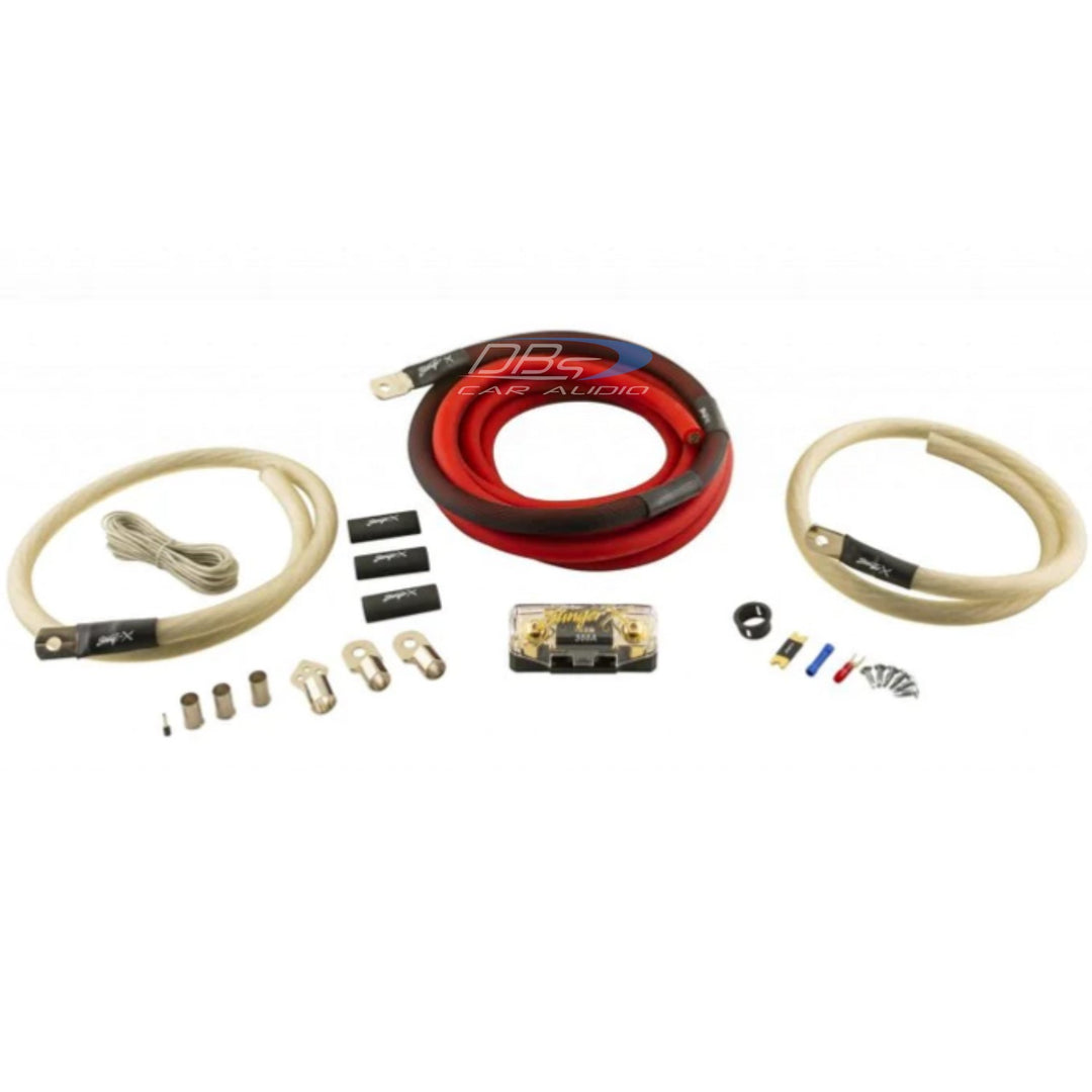 Kit de cableado de amplificador Stinger X2K01 calibre 1/0 - Cable de cobre 100% libre de oxígeno