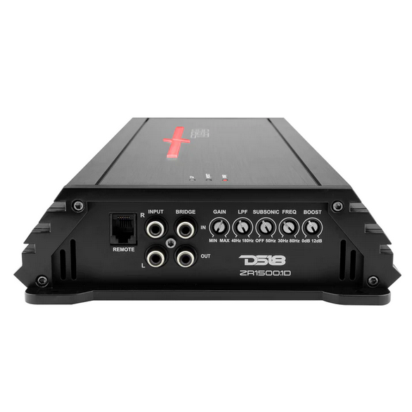 Amplificador de subwoofer monobloque Clase D DS18 ZR1500.1D - 1 x 1500 vatios Rms a 1 ohmio