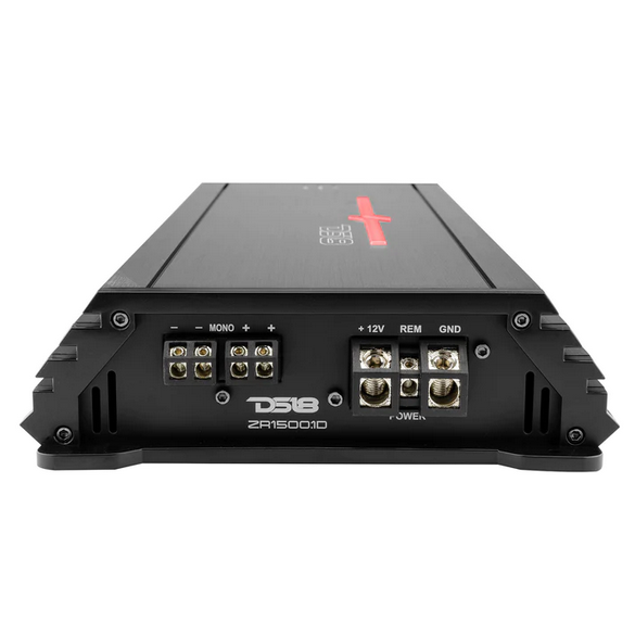 Amplificador de subwoofer monobloque Clase D DS18 ZR1500.1D - 1 x 1500 vatios Rms a 1 ohmio