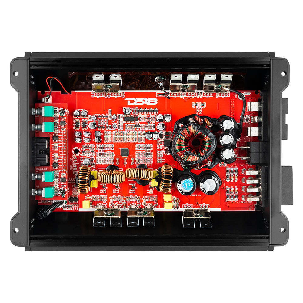 DS18 ZR600.4D 4-Channel Class D Full-Range Amplifier - 4 x 150 Watts Rms @ 4-ohm