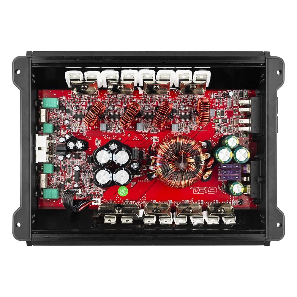DS18 ZR800.4D 4-Channel Class D Full-Range Amplifier - 4 x 200 Watts Rms @ 4-ohm