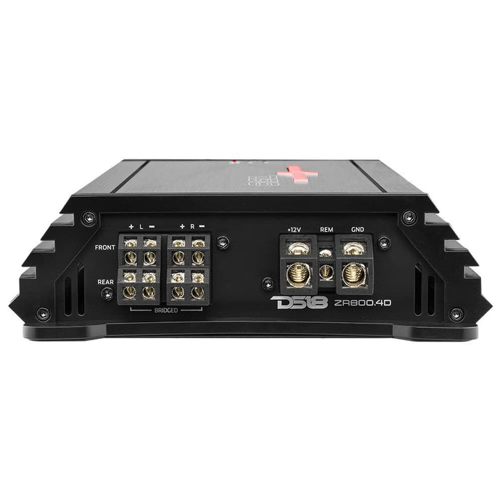 DS18 ZR800.4D 4-Channel Class D Full-Range Amplifier - 4 x 200 Watts Rms @ 4-ohm