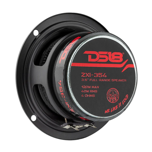 Altavoces de rango completo DS18 ZXI-354 de 3,5" con cono tipo bala y Kevlar - 40 vatios Rms 4 ohmios