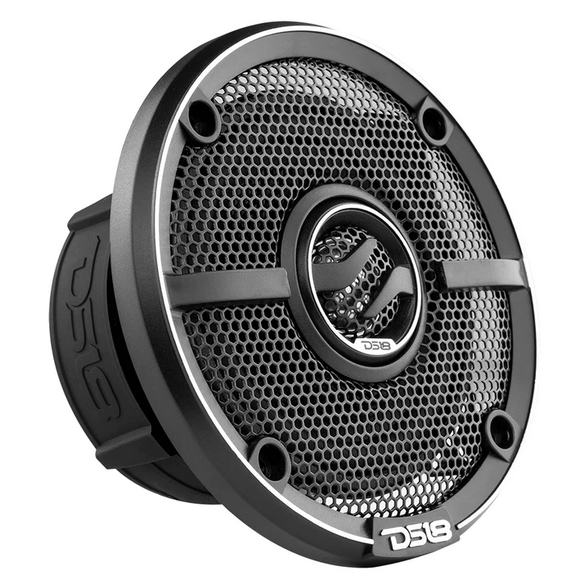 DS18 ZXI-44 Altavoces coaxiales de 4" y 2 vías con cono de Kevlar y tweeters incorporados - 50 vatios Rms 4 ohmios