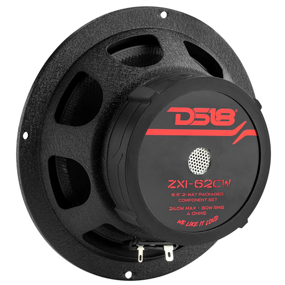 DS18 ZXI-62C 6.5" 2-Way Component Speaker Set - 110 Watts Rms 4-ohm