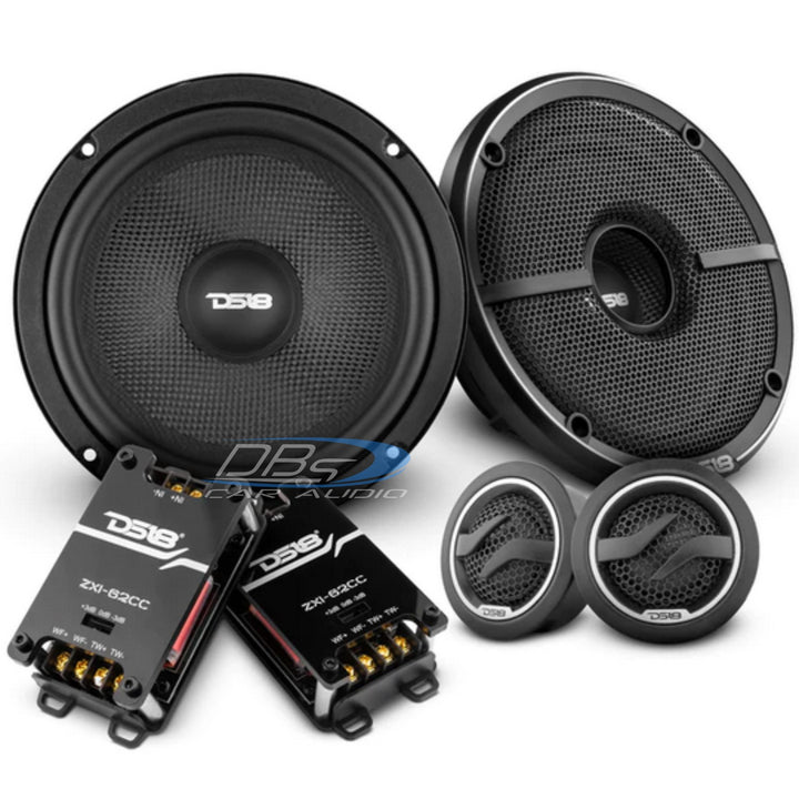 DS18 ZXI-62C Juego de altavoces componentes de 2 vías y 6,5" - 110 vatios Rms 4 ohmios