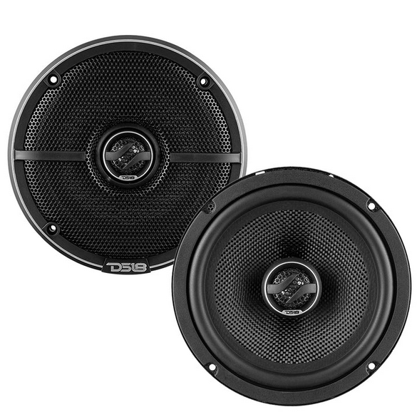 DS18 ZXI-654 6.5" 2-Way Coaxial Speakers with Kevlar Cone - 80 Watts Rms 4-ohm