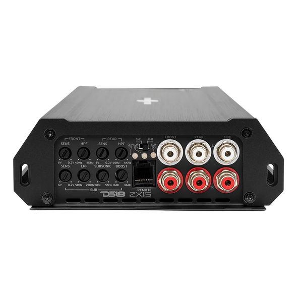 Amplificador Clase D de rango completo DS18 ZXI.5 de 5 canales - 4 x 125 vatios Rms a 4 ohmios + 1 x 1000 vatios Rms a 1 ohmio