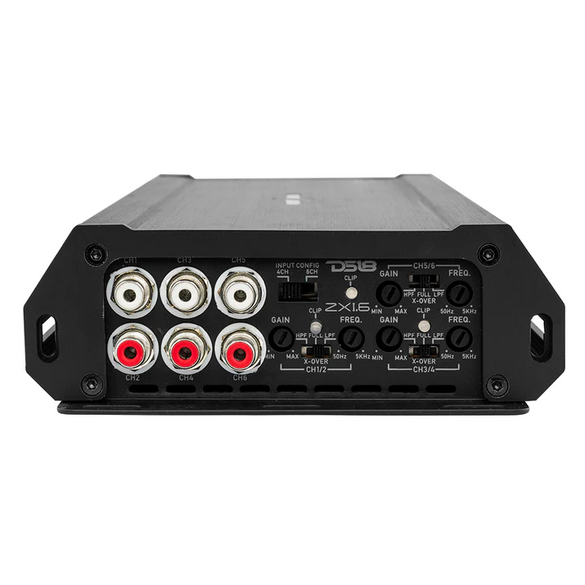 Amplificador de rango completo DS18 ZXI.6 de 6 canales Clase D - 6 x 200 vatios Rms a 4 ohmios