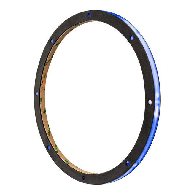 DS18 LRING8 Anillo de altavoz acrílico de 8" con luces LED RGB - Espaciador de 1/2" de grosor resistente al agua para altavoces y subwoofers