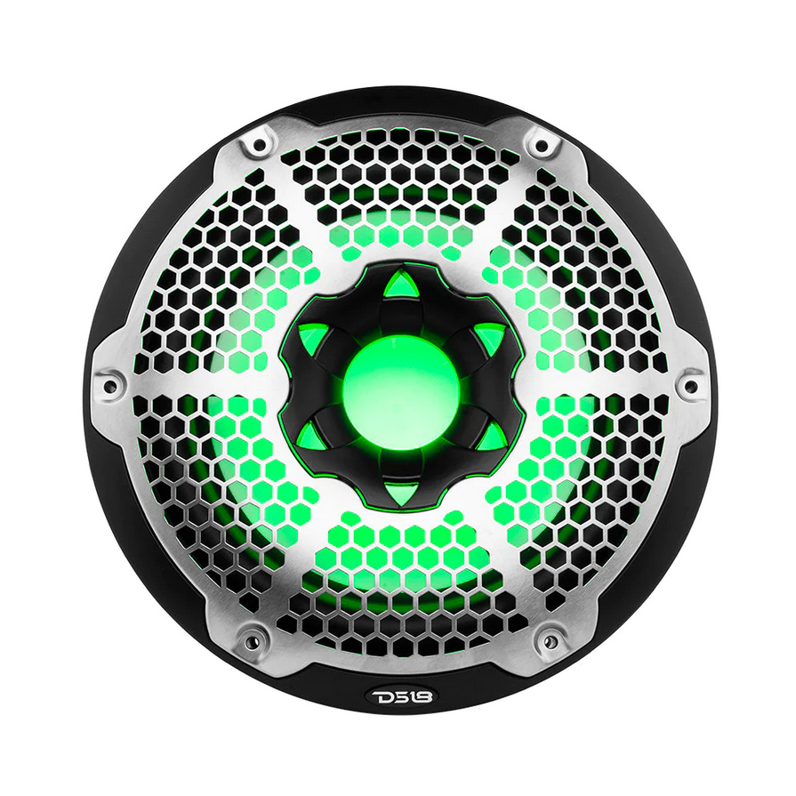 DS18 NXL-10SUB Subwoofer marino de 10" con luces LED RGB integradas - 300 vatios Rms 4 ohmios SVC - Disponible en blanco o negro