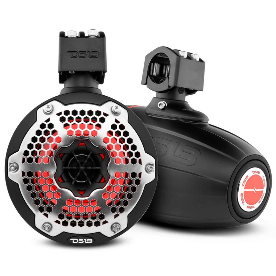 DS18 NXL-X6TPNEO Altavoces tipo torre marinos de neodimio de 6,5" con radiadores pasivos incorporados - 150 vatios Rms 4 ohmios