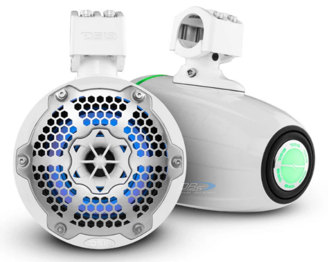 DS18 NXL-X6TPNEO Altavoces tipo torre marinos de neodimio de 6,5" con radiadores pasivos incorporados - 150 vatios Rms 4 ohmios