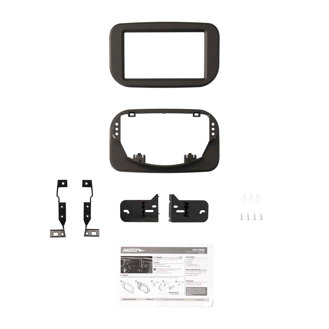 Metra 107-FD1B Double-Din Radio Dash kit - Fits Select 2020-2022 Ford Transit Vehicles