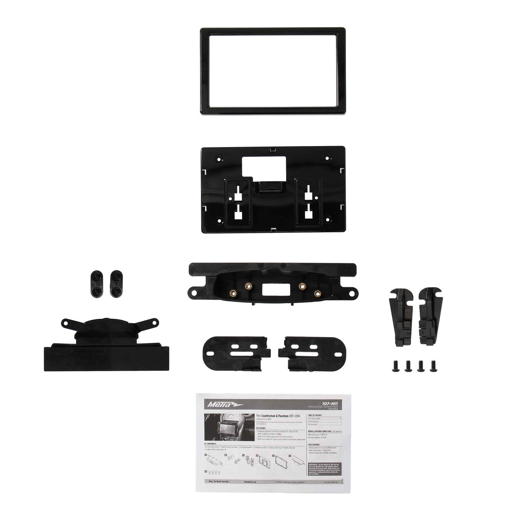 Metra 107-MI1 Dash kit for Pioneer DMH-C2550NEX 6.8" Radio - Fits 2011-2016 Mini Cooper Countryman or 2013-2016 Paceman Vehicles without Factory Navigation