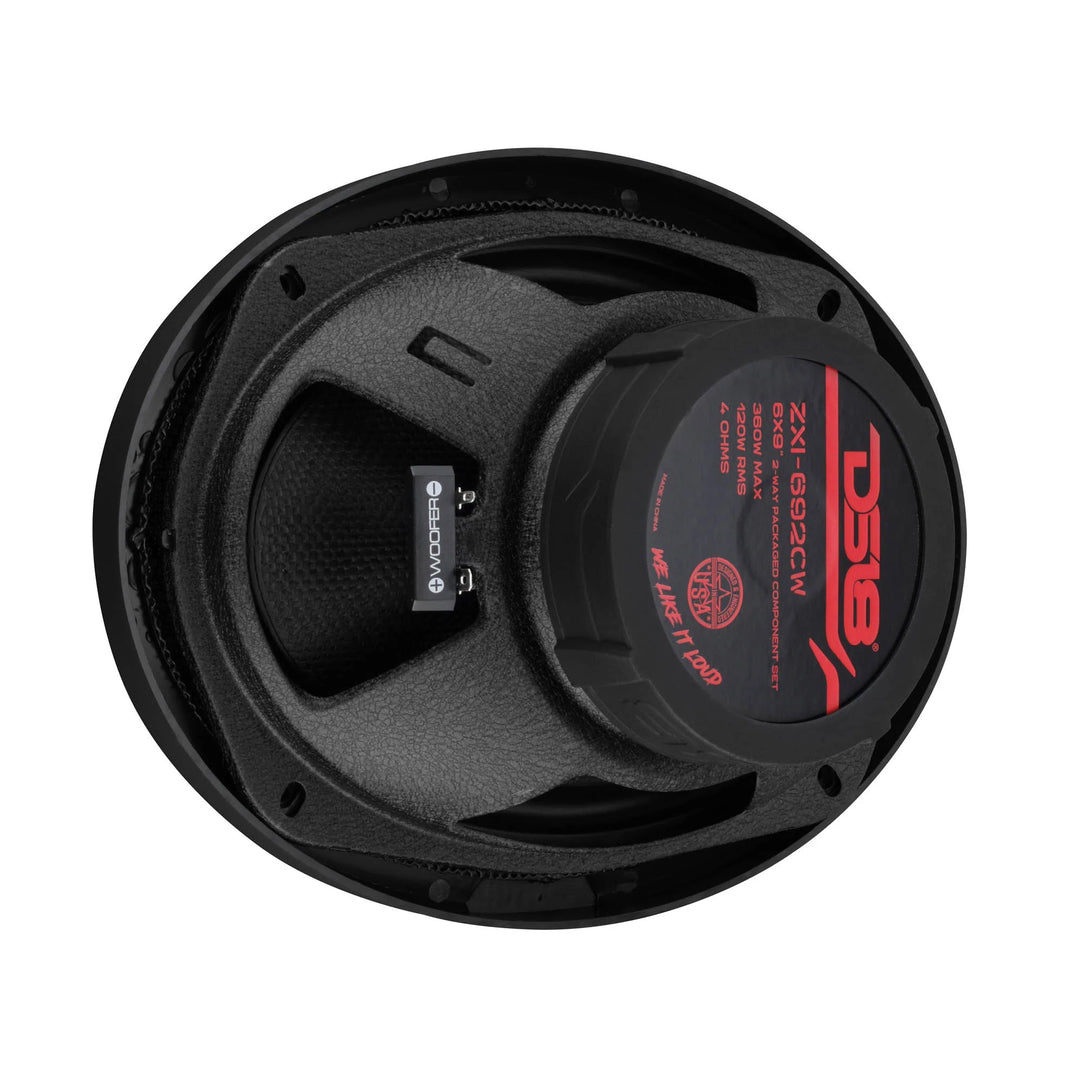 DS18 ZXI-692CC 6x9" 2-Way Component Speaker Set - 120 Watts Rms 4-ohm