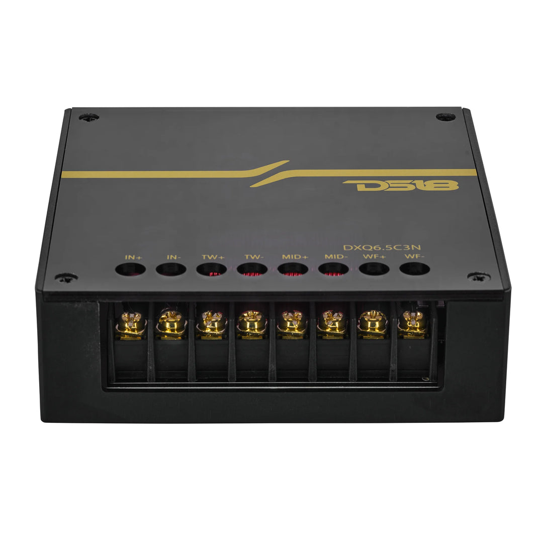 DS18 DXQ 6.5" 3-Way Neo Component Set with Yellow Straw Cone - 180 Watts Rms 4-ohm