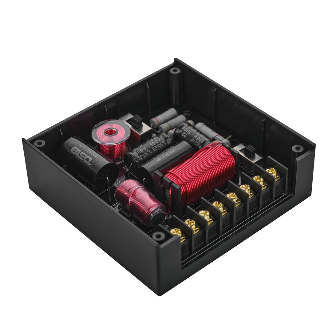 DS18 DXQ 6.5" 3-Way Neo Component Set with Yellow Straw Cone - 180 Watts Rms 4-ohm
