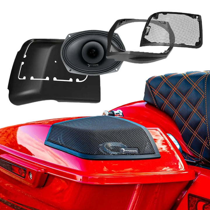 Diamond Audio Cut-In Lid Kit with MP694 6x9" Hybrid Speakers - Fits 2014-2023 Harley Davidson