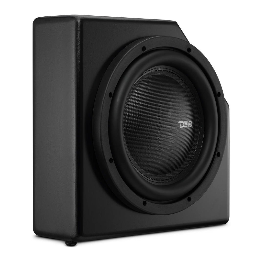 DS18 10" Under Seat Subwoofer Enclosure Rear Passenger Side - Fits 2017-2026 Can-Am 4-Door Maverick X3