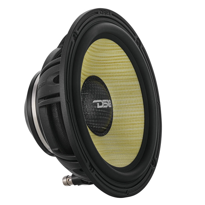 DS18 DXQ 6.5" 3-Way Neo Component Set with Yellow Straw Cone - 180 Watts Rms 4-ohm