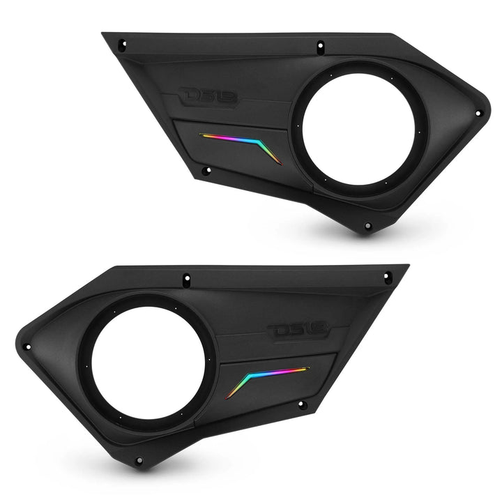 DS18 Front Door Panels for 8” Speakers with LEDs - Fits 2020–2024 Polaris RZR-PRO