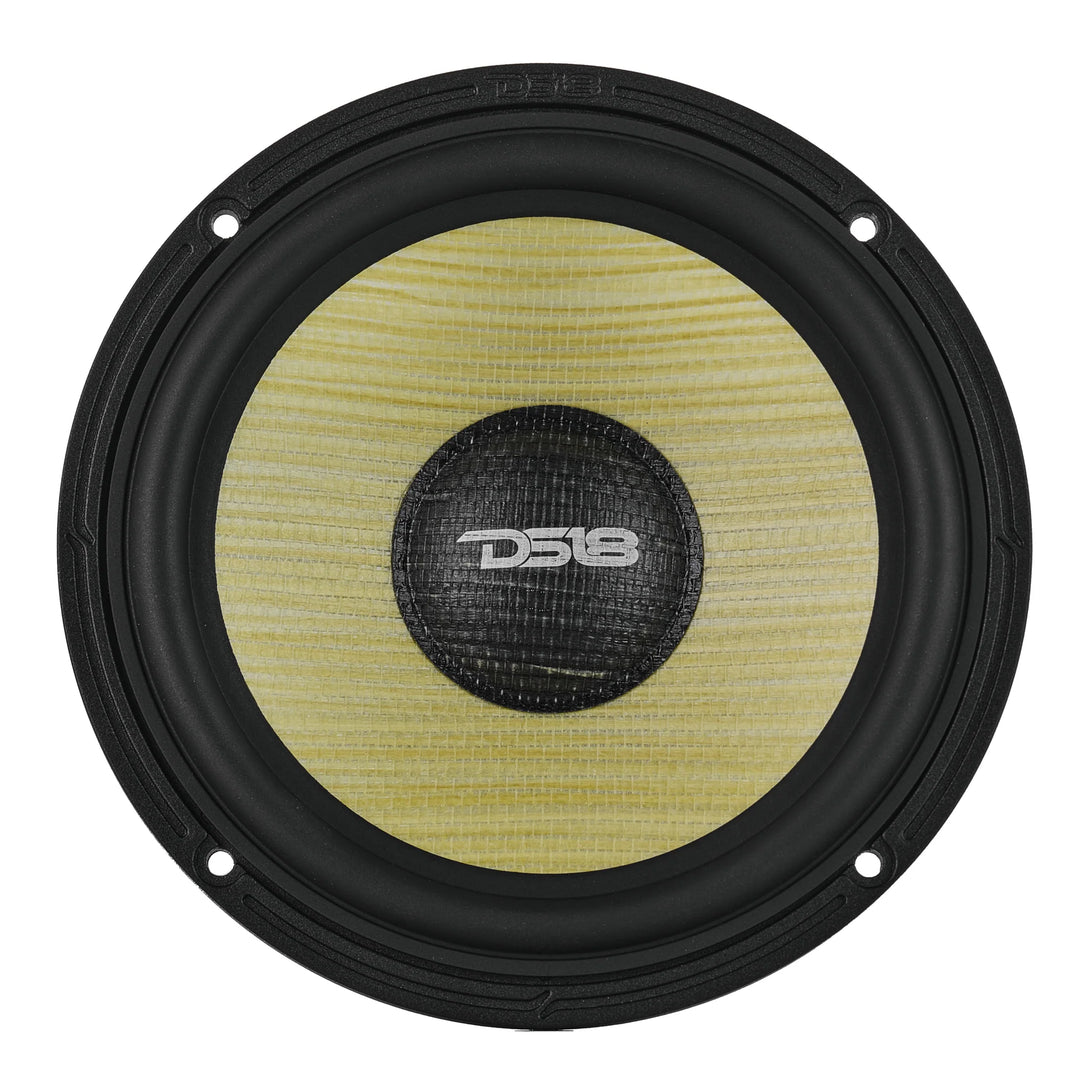 DS18 DXQ 6.5" 3-Way Neo Component Set with Yellow Straw Cone - 180 Watts Rms 4-ohm