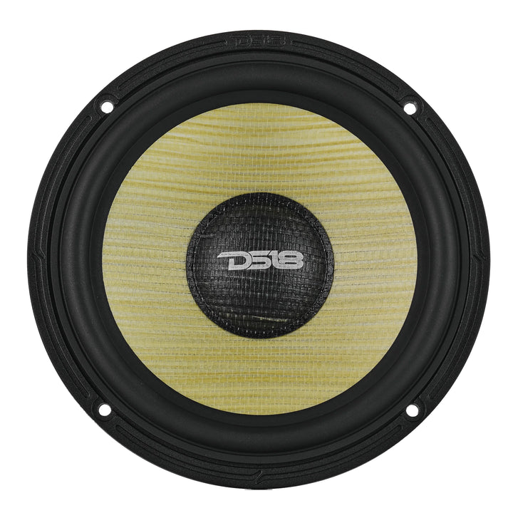 DS18 DXQ 6.5" 3-Way Neo Component Set with Yellow Straw Cone - 180 Watts Rms 4-ohm