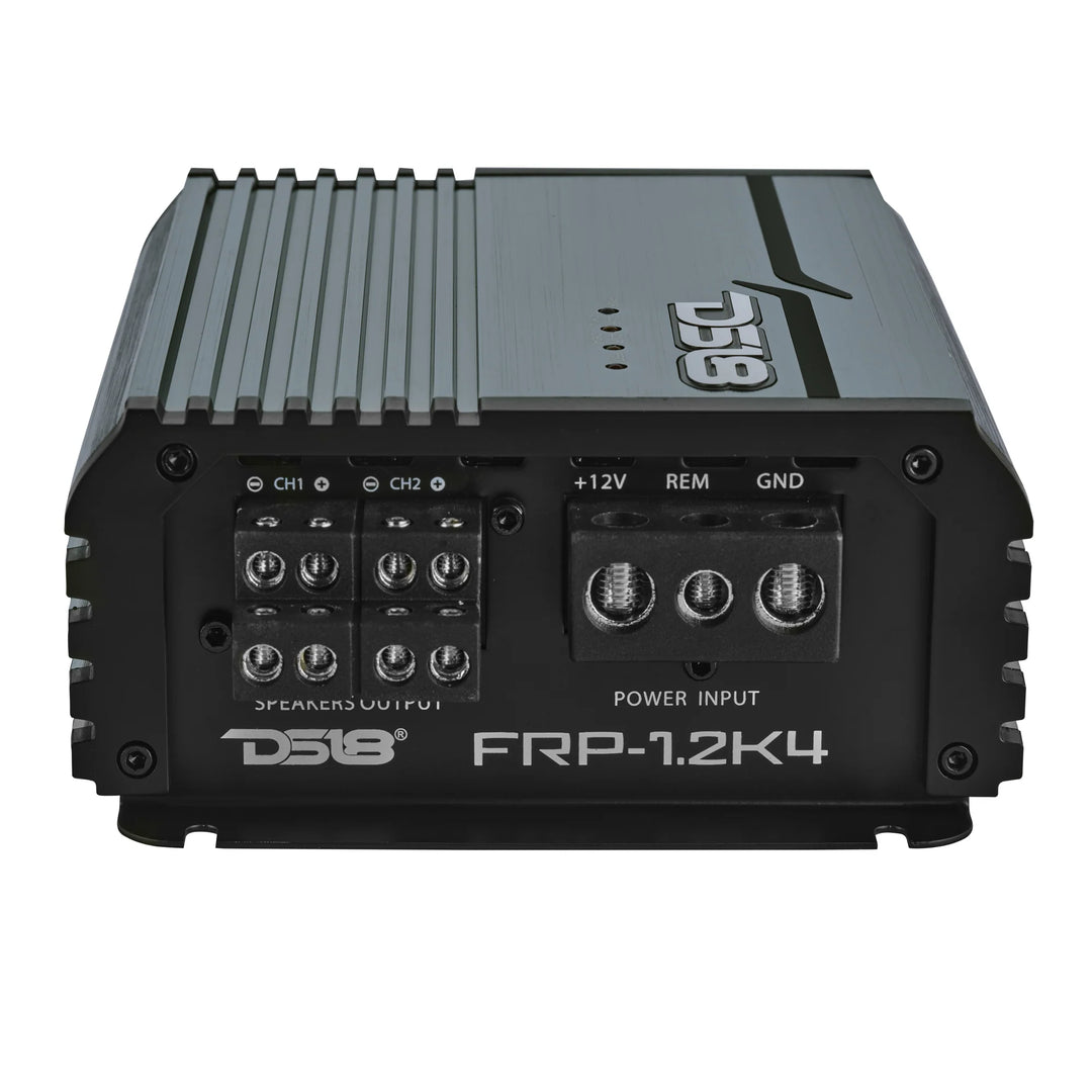 DS18 FRP-1.2K4 4-Channel Class D Amplifier - 4 x 300 Watts Rms @ 1-ohm