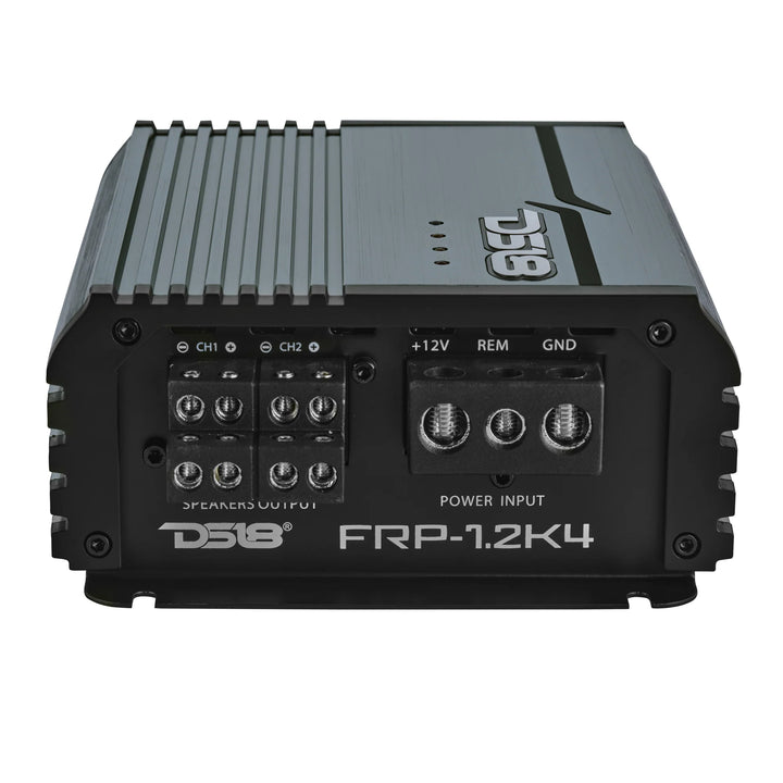 DS18 FRP-1.2K4 4-Channel Class D Amplifier - 4 x 300 Watts Rms @ 1-ohm