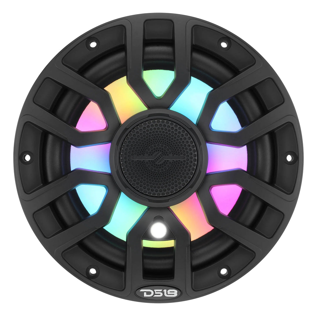 DS18 NXL-IQ7.7/BK 7.7" 2-Way Marine Speakers with LEDs - 175 Watts Rms 4-ohm