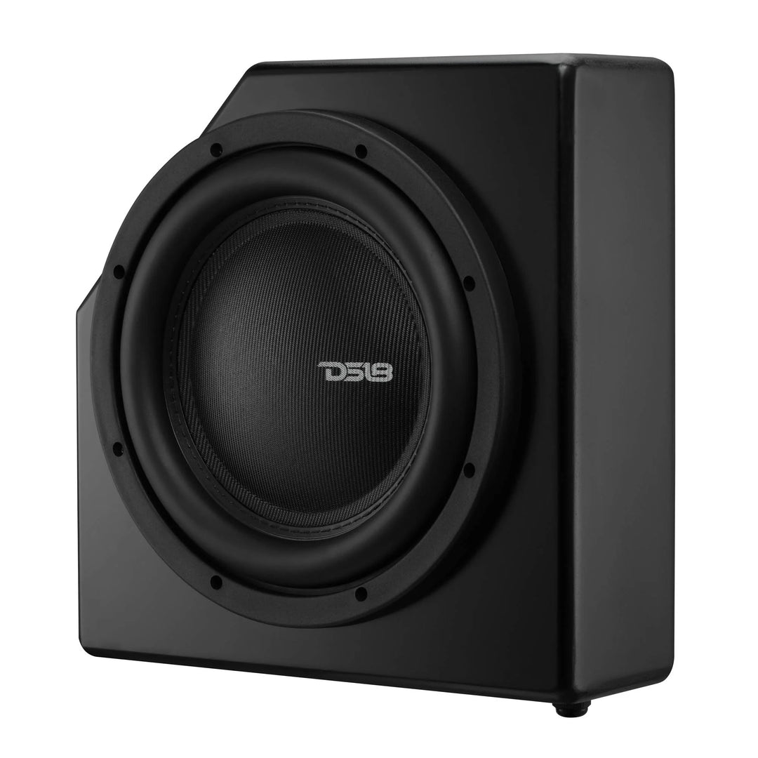 DS18 10" Under Seat Subwoofer Enclosure Rear Driver Side - Fits 2017-2026 Can-Am 4-Door Maverick X3