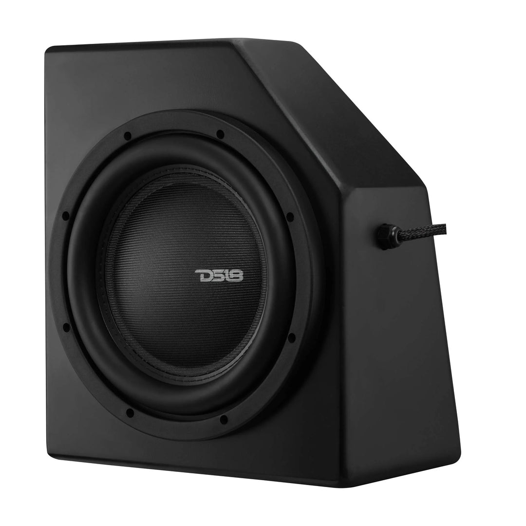 DS18 10" Under Seat Subwoofer Enclosure Front Passenger Side - Fits 2017-2026 Can-Am 4-Door Maverick X3