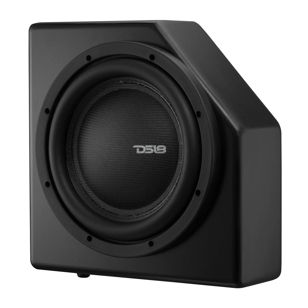 DS18 10" Under Seat Subwoofer Enclosure Rear Passenger Side - Fits 2017-2026 Can-Am 4-Door Maverick X3