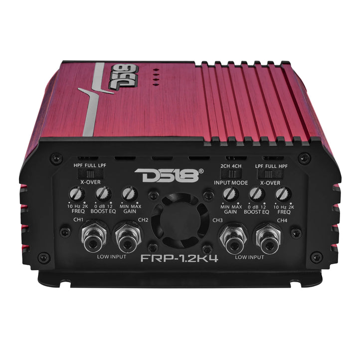 DS18 FRP-1.2K4 4-Channel Class D Amplifier - 4 x 300 Watts Rms @ 1-ohm