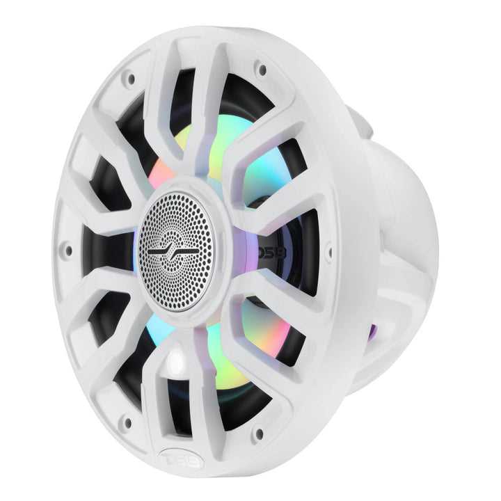 DS18 NXL-IQ7.7/WH 7.7" 2-Way Marine Speakers with LEDs - 175 Watts Rms 4-ohm