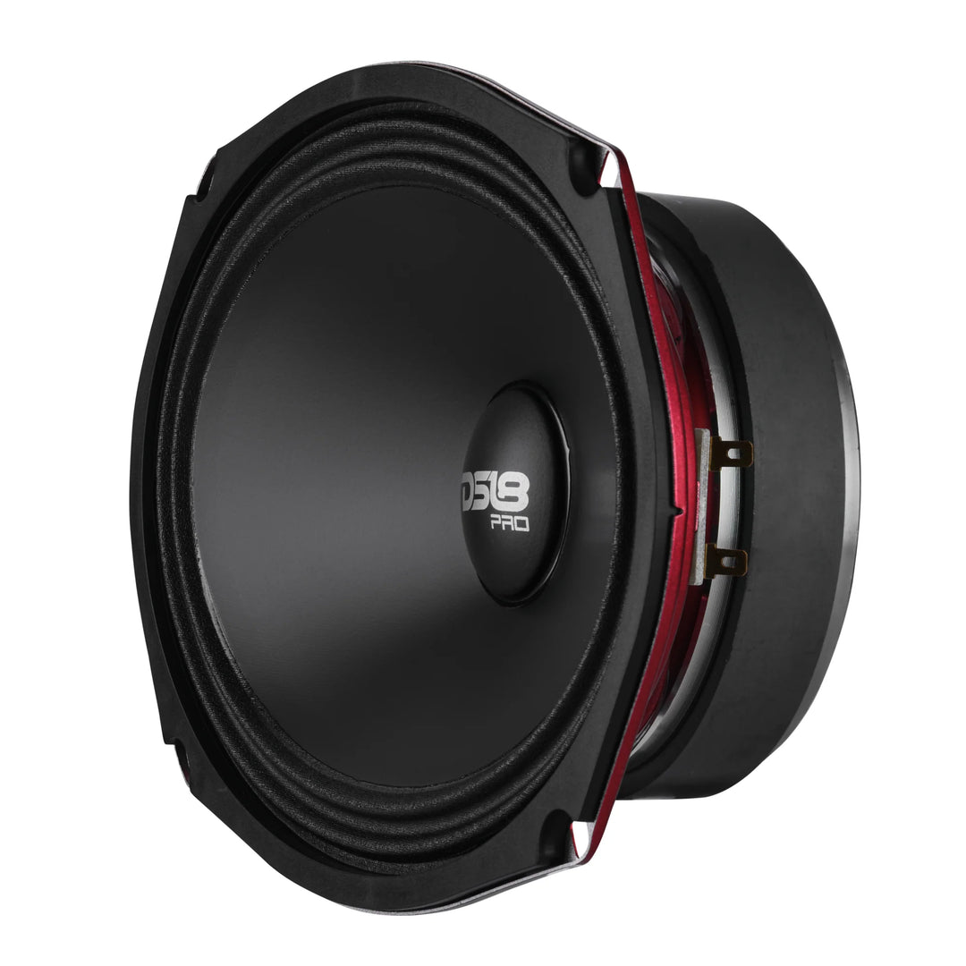 DS18 PRO-SM69.2 Altavoz de rango medio poco profundo de 6x9" con cono resistente al agua y bobina móvil de 1,5" - 250 vatios Rms 2 ohmios